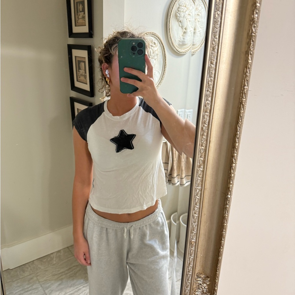 Free people crop star tee